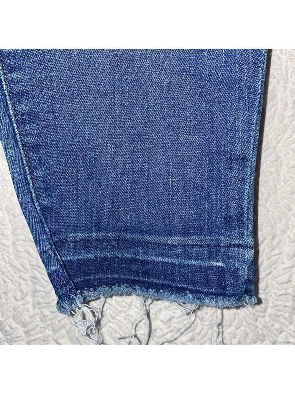 J. Crew 8" Toothpick Raw Drop Hem Distressed Skinny Low-Rise Jeans - Picture 6 of 12